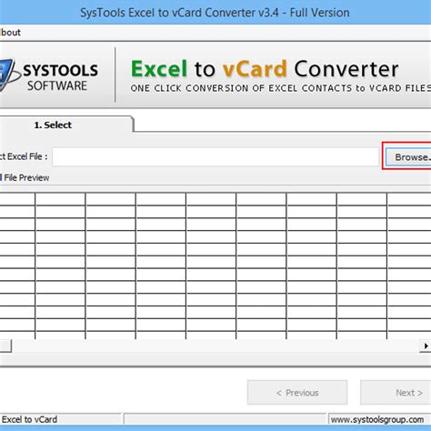 SysTools Excel Contacts Converter